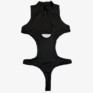 Finesse Black Cut Out Bodysuit